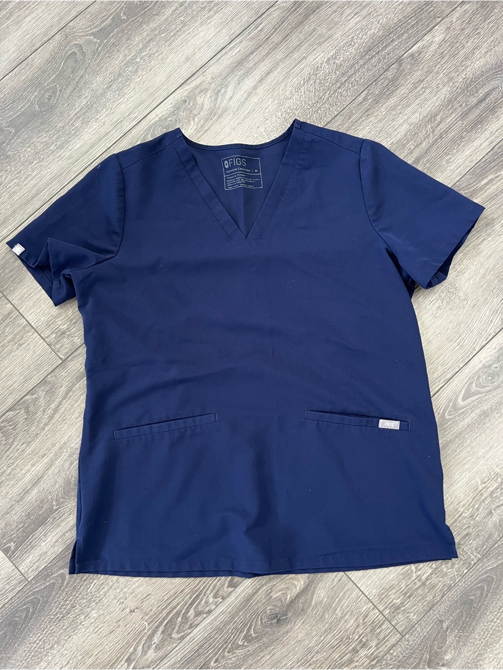 Figs Women’s V-Neck Scrub Top in Navy Blue
